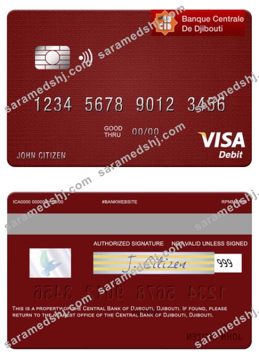 Djibouti Central Bank of Djibouti visa debit card